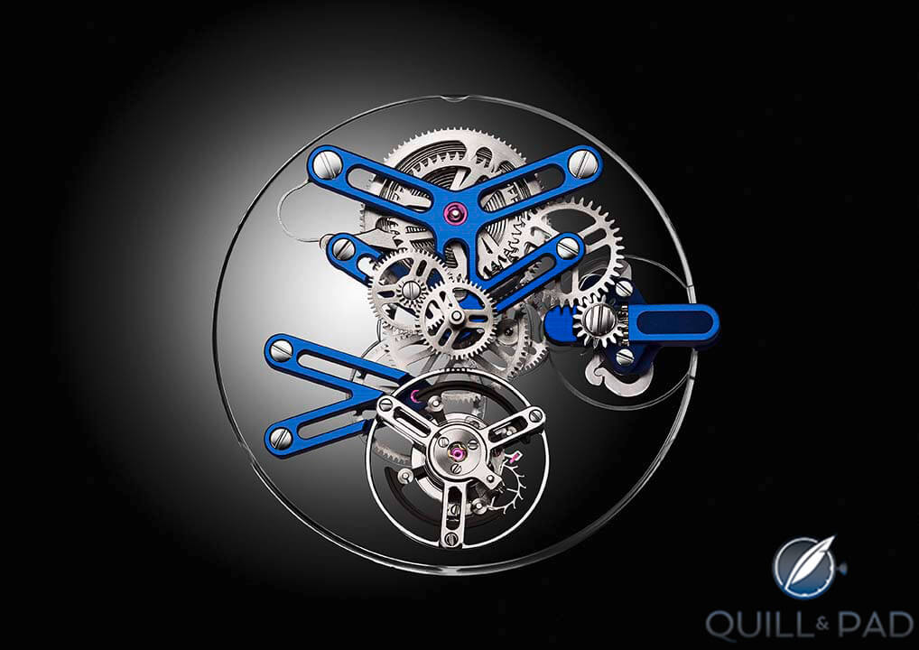 Movement of the Angelus U20 Ultra-Skeleton Tourbillon
