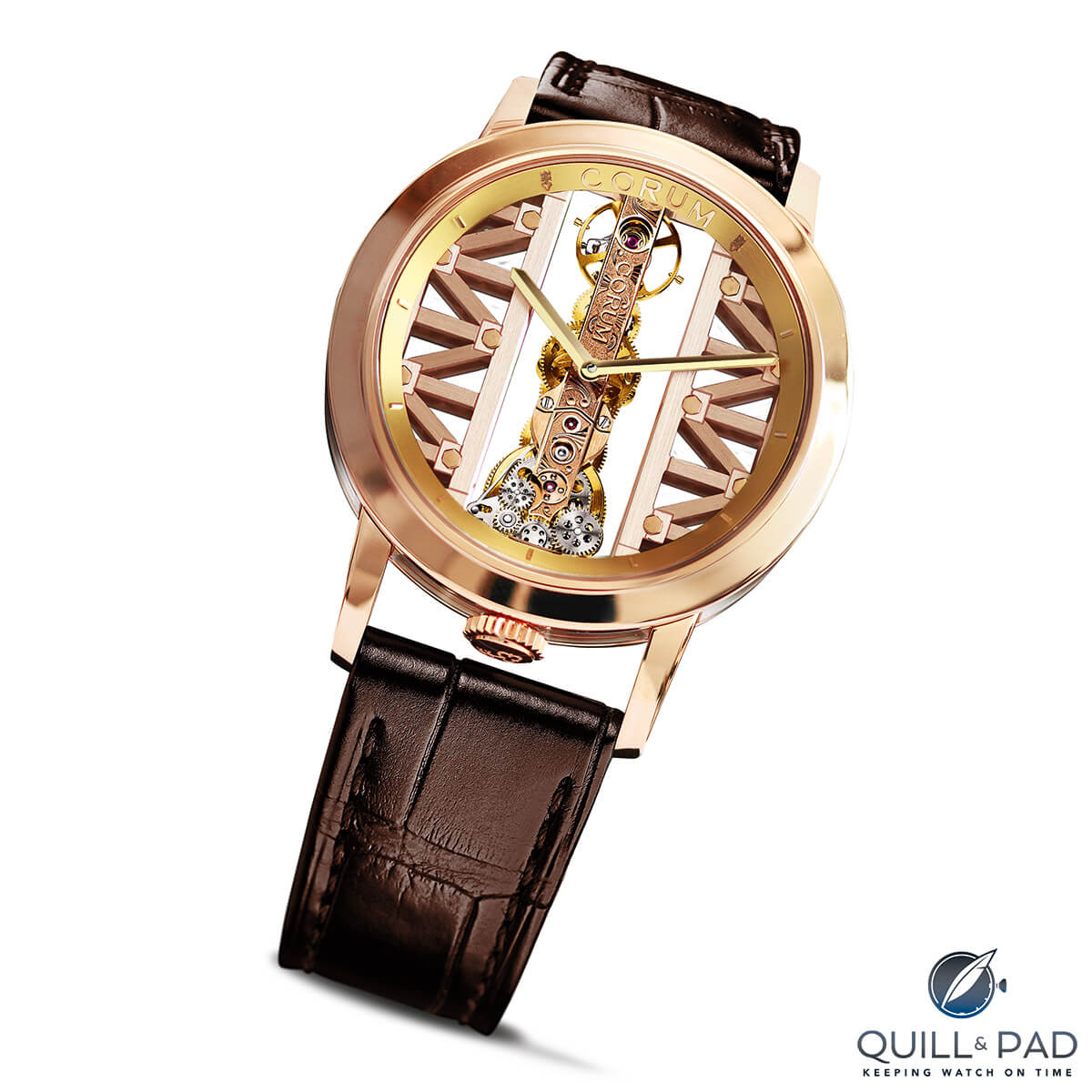 Corum Golden Bridge Ronde in red gold