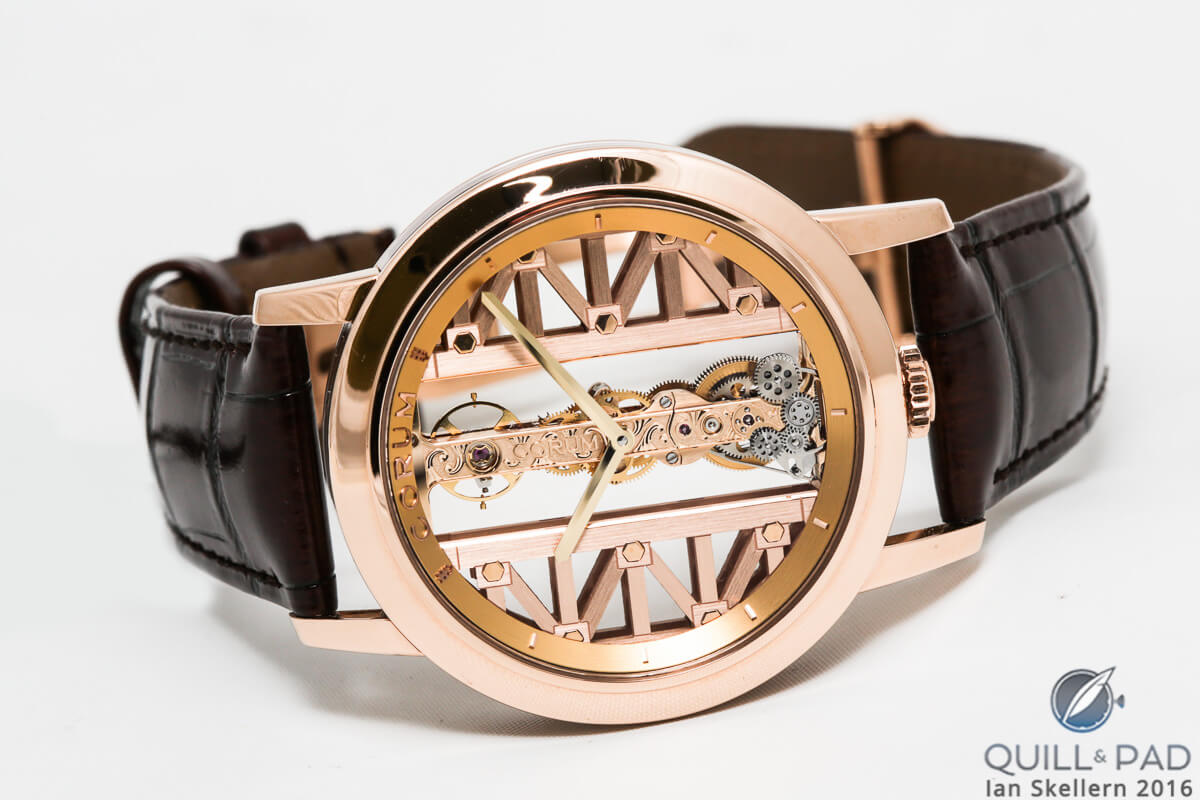 Corum Golden Bridge Ronde in red gold