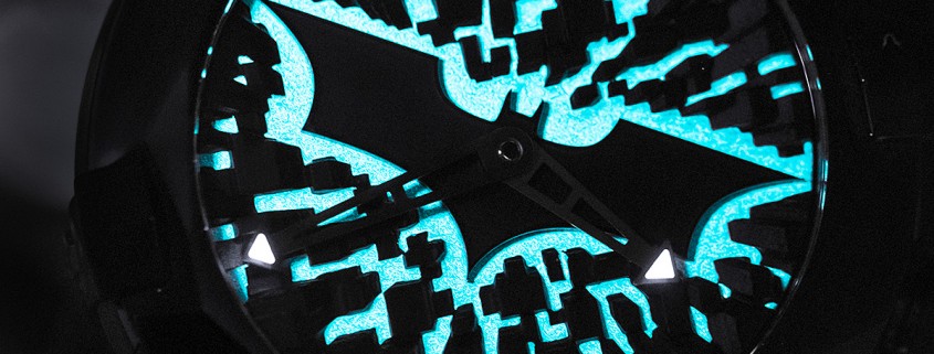 Romain Jerome's Batman DNA Gotham City lights up with lume by night