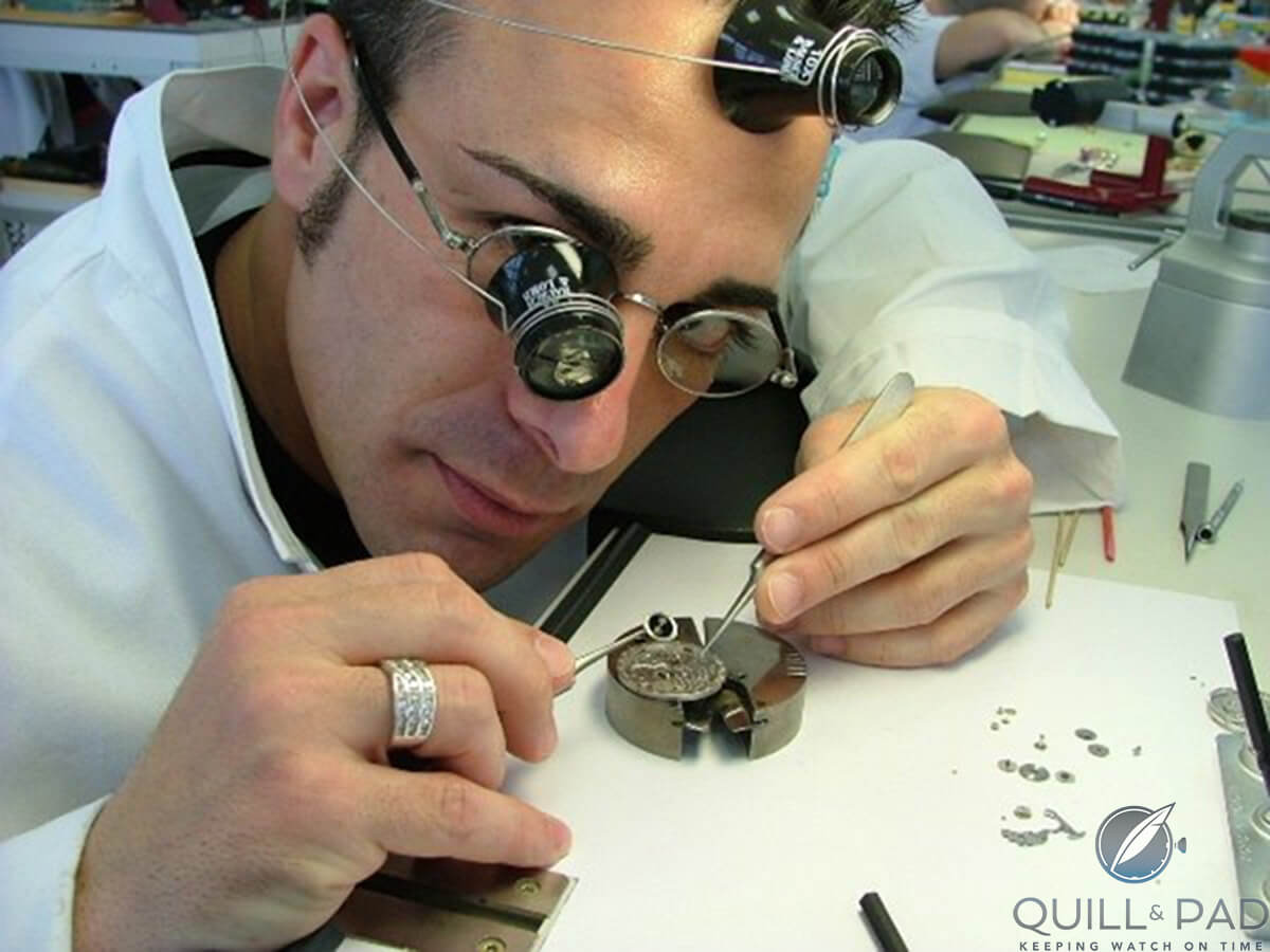 Dan Spitz in his new life as a qualified watchmaker