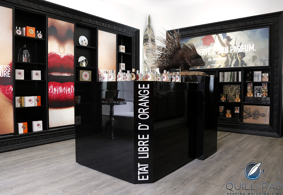 Inside the Etat Libre d’Orange boutique at 69 Rue des Archives, Paris