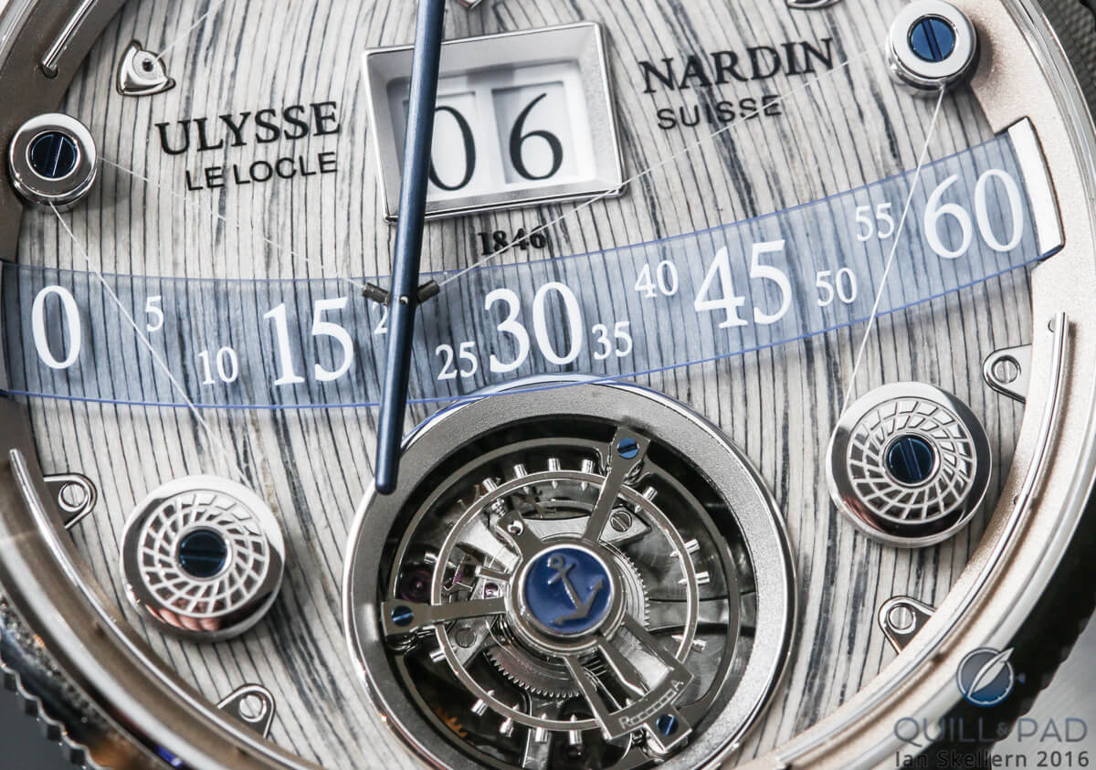 Close look dial side at the 