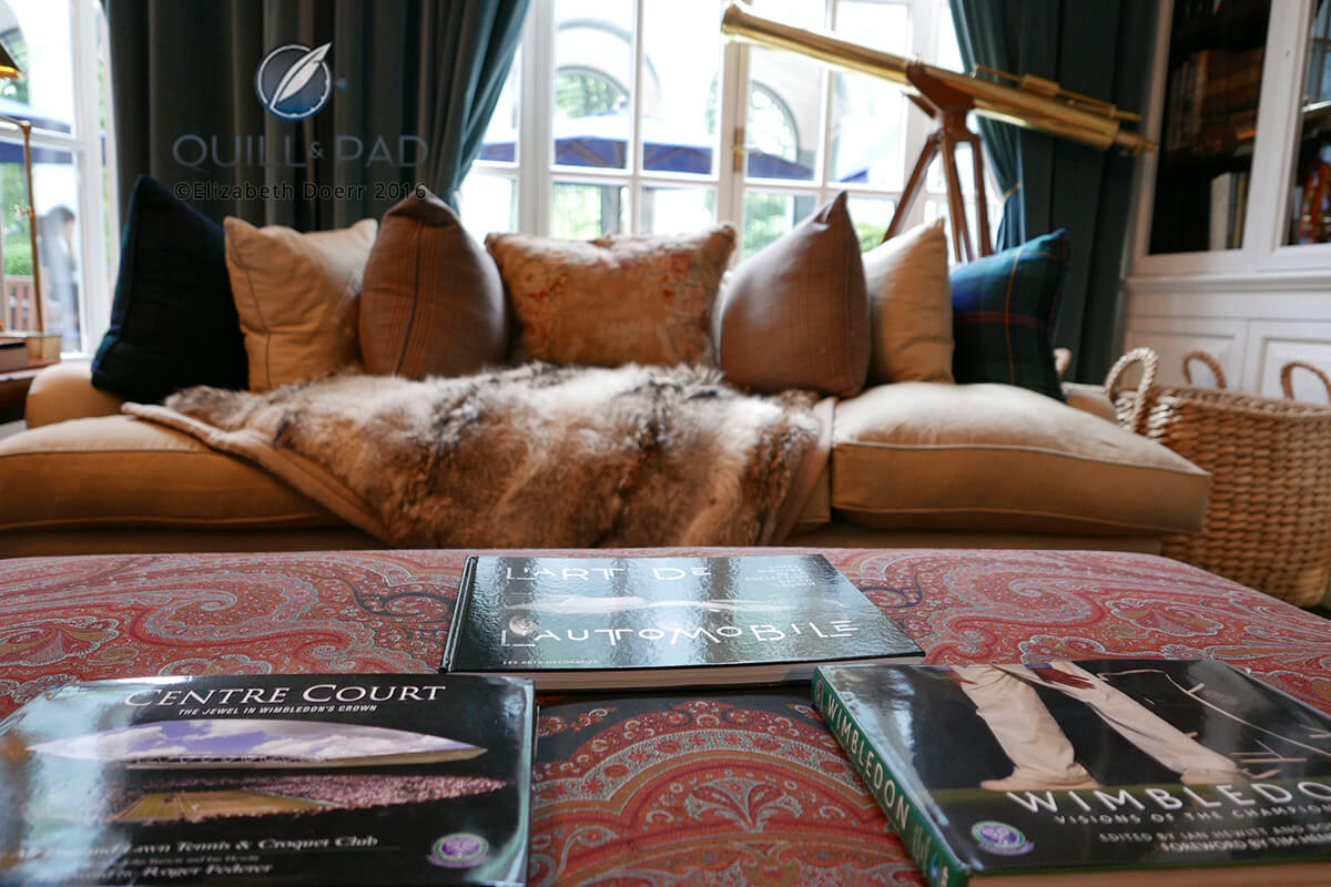 These books are subtle reminders of Ralph Lauren's love of Wimbledon and fine automobiles