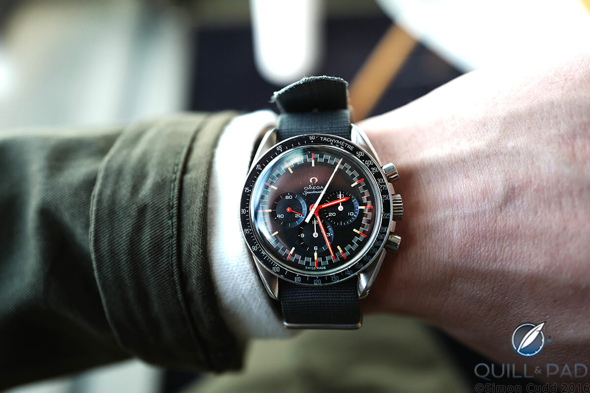 Omega Speedmaster Racing Dial is Lot 40 at the Phillips Start-Stop-Reset auction of stainless steel chronographs