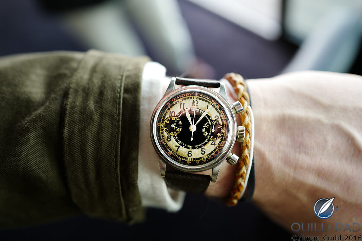 Omega CK 2077 is Lot 7 at the Phillips Start-Stop-Reset auction of stainless steel chronographs