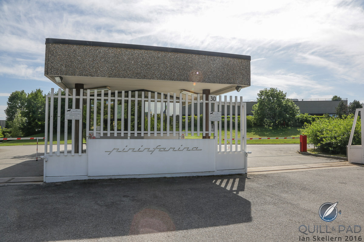 The entrance to Pininfarina in Cambiano, Italy 