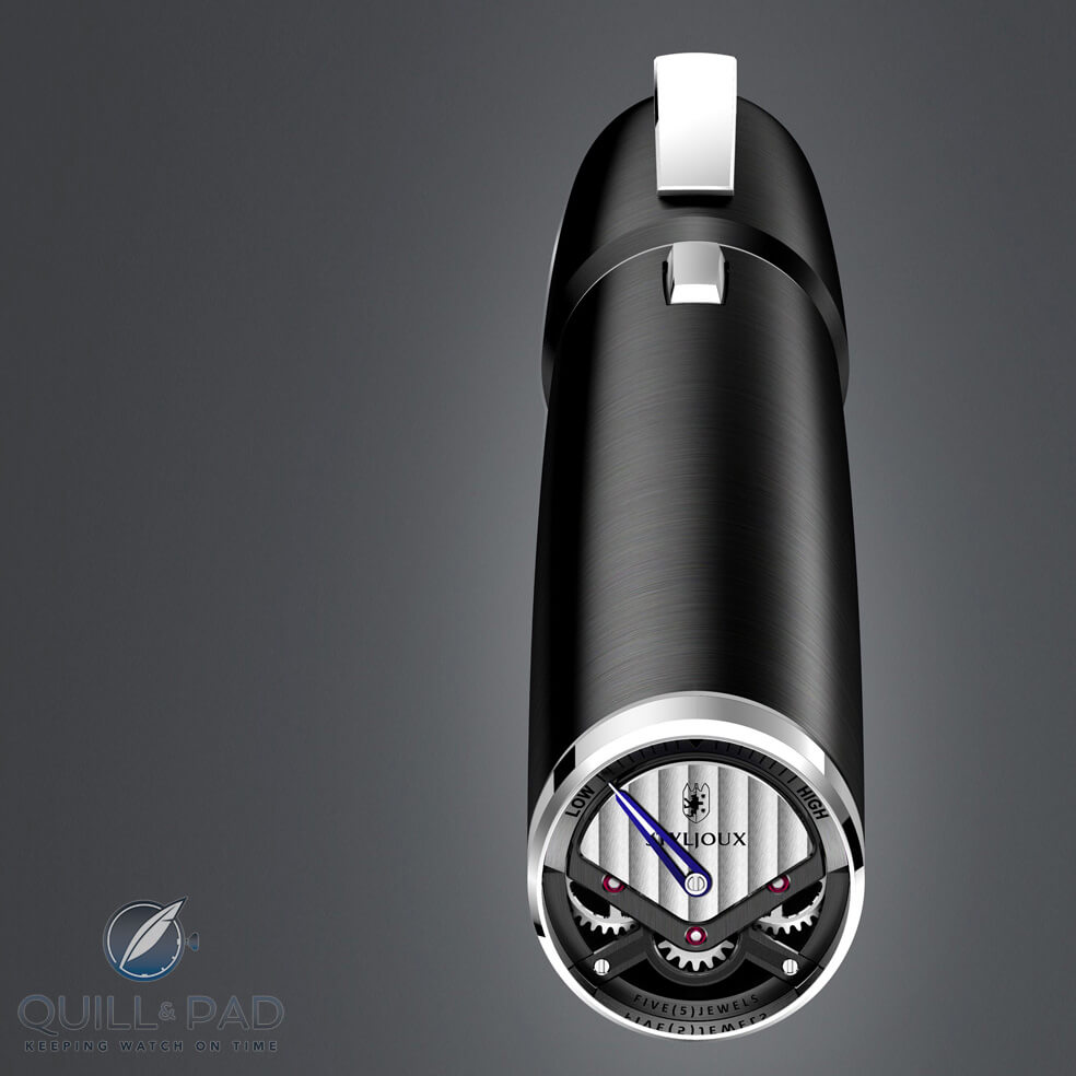 Styljoux Le Calibre pen with clockwork, dial and indication