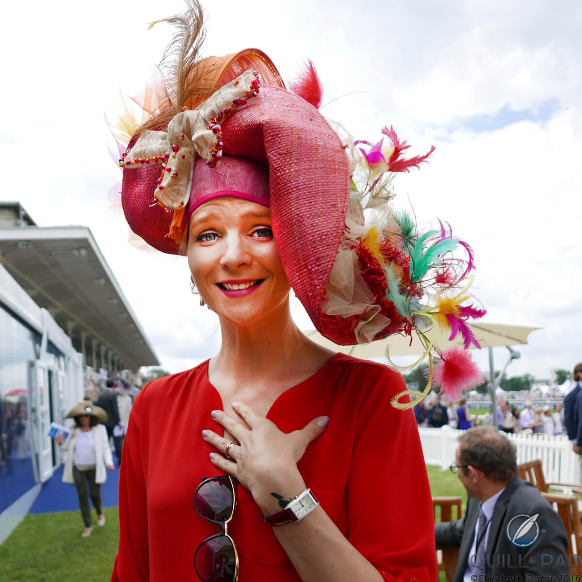 This finalist in the “Mademoiselle Diane par Longines” competition at the 2016 Prix de Diane received a Dolce Vita watch