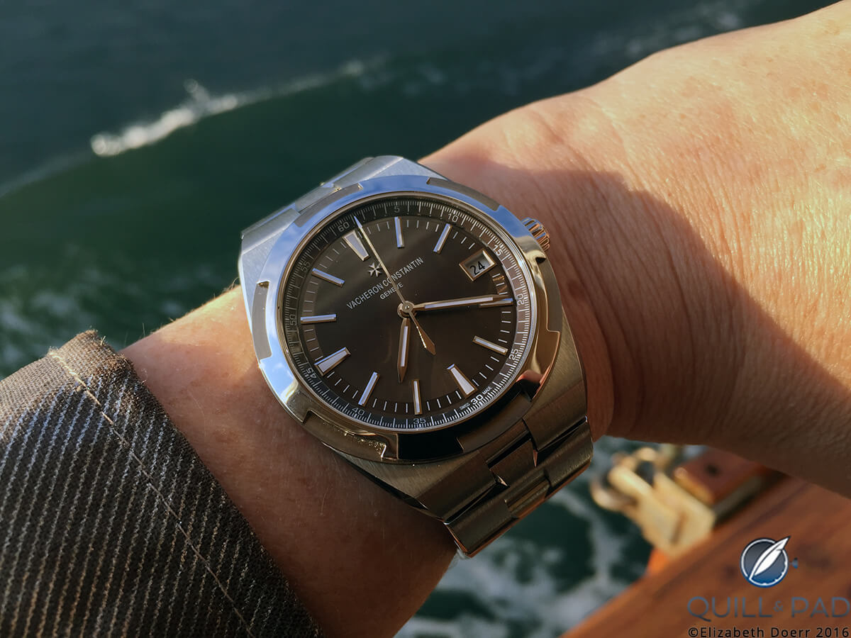 The Vacheron Constantin Overseas with a fashionable brown dial