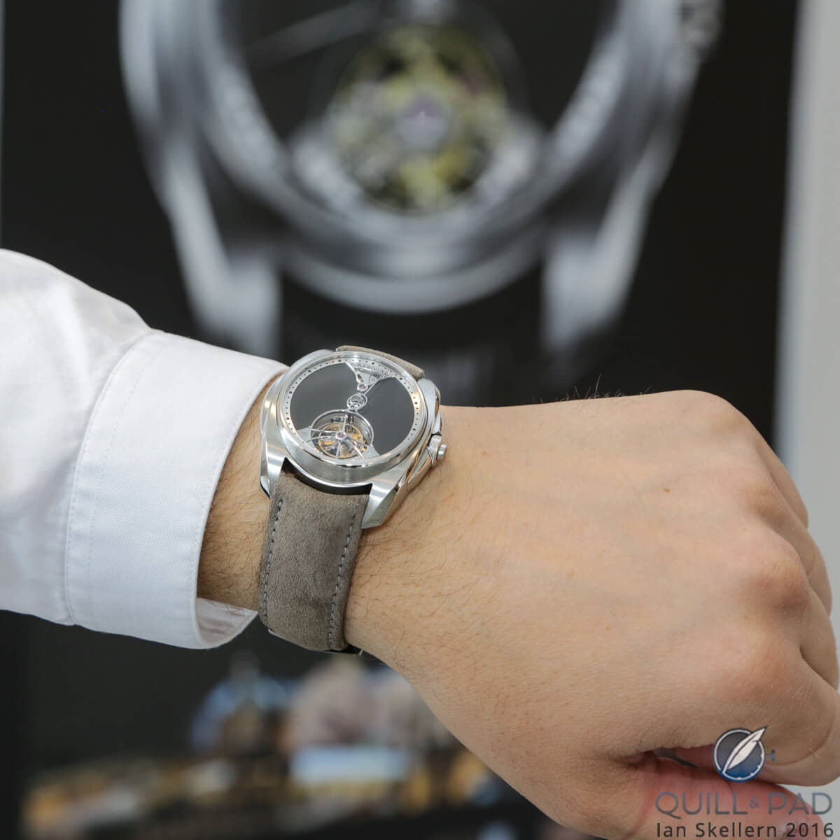 Akrivia Chiming Jump Hour on the wrist