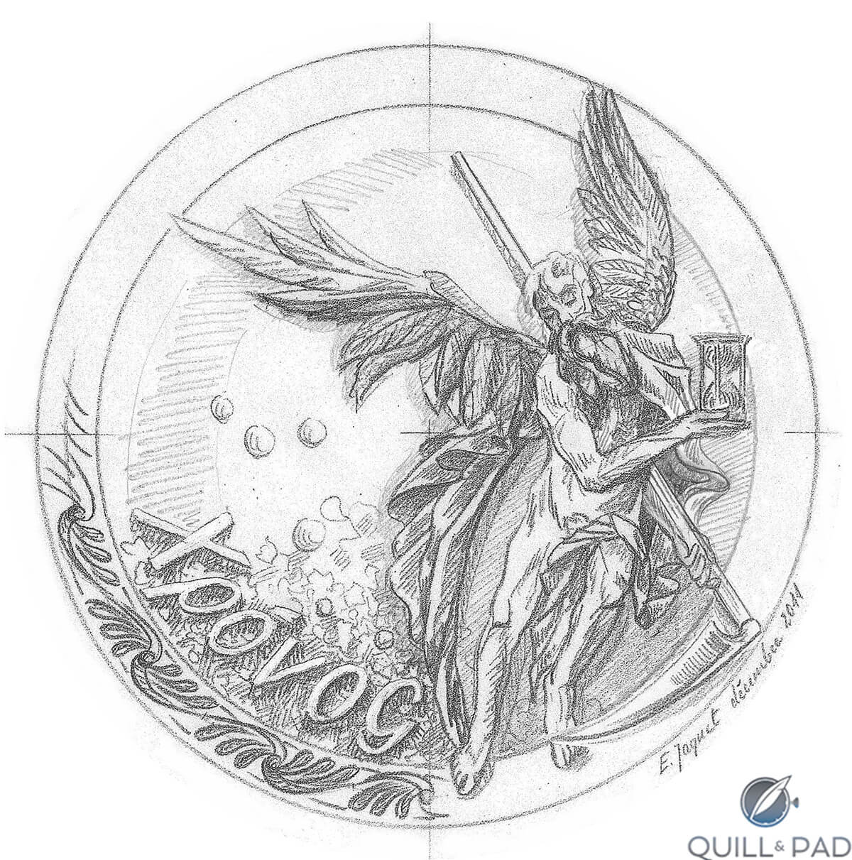 Final design of Eddy Jaquet’s Chronos engraving