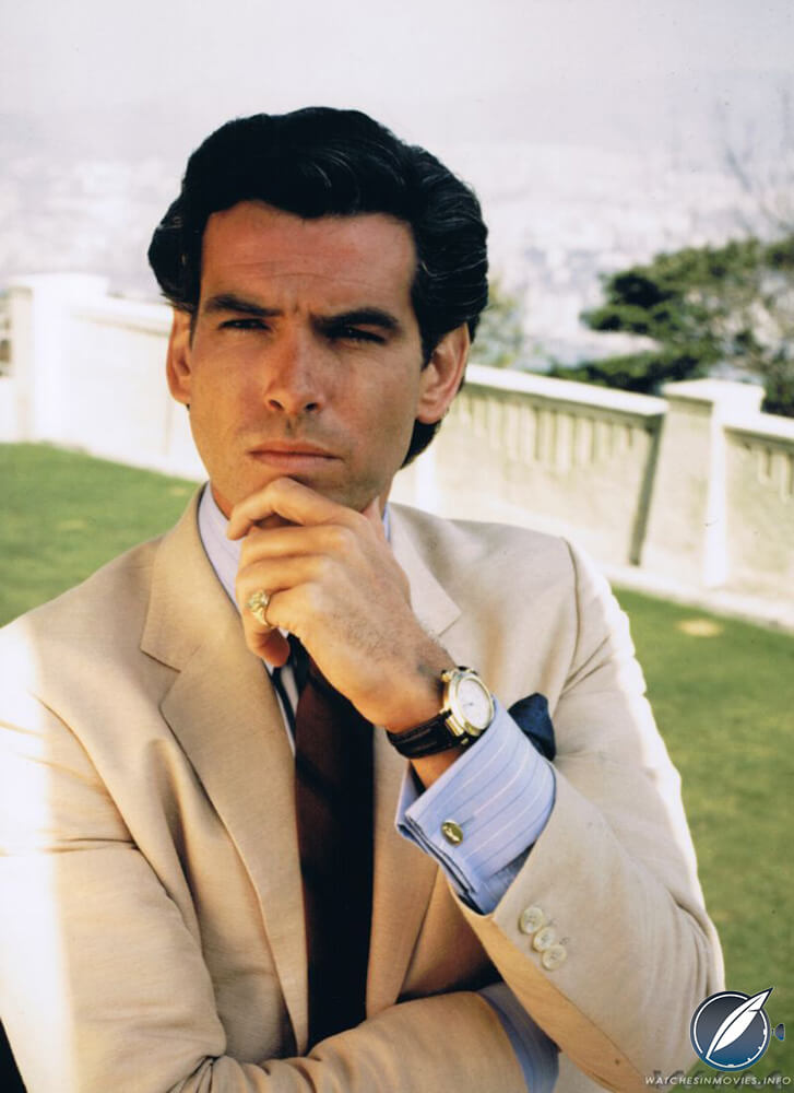Pierce Brosnan wearing a Pasha de Cartier in 'Noble House'