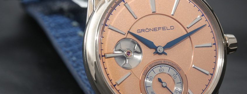 Grönefeld 1941 Remontoire in white gold with salmon dial