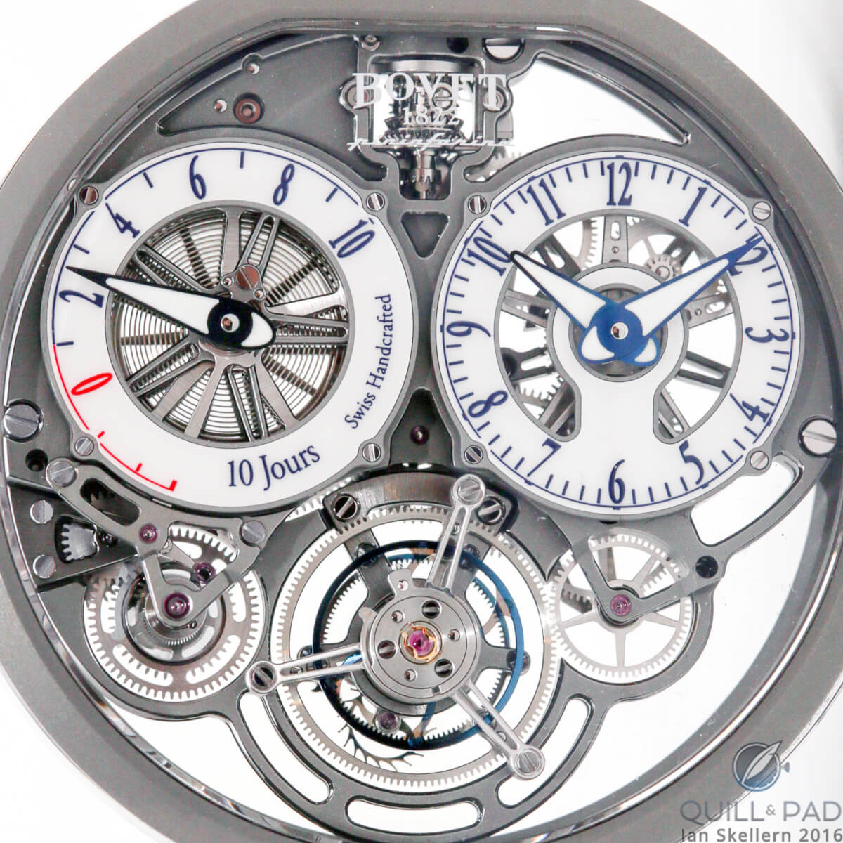Dial side of the Bovet Ottantasei by Pininfarina