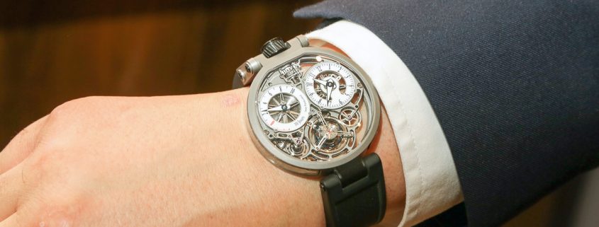 Bovet OttantaSei by Pininfarina on the wrist of Paolo Pininfarina