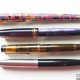 Colorful fountain pen collection