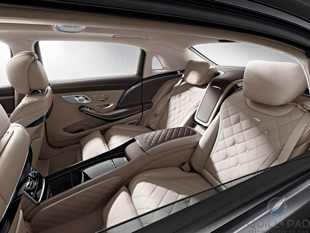 Expansive backseats of the 2016 Mercedes-Maybach