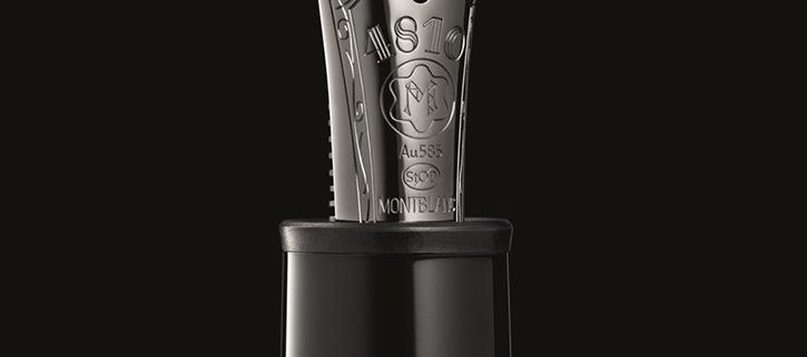 Engraved gold nib of the Montblanc Meisterstück Ultra Black Special Edition