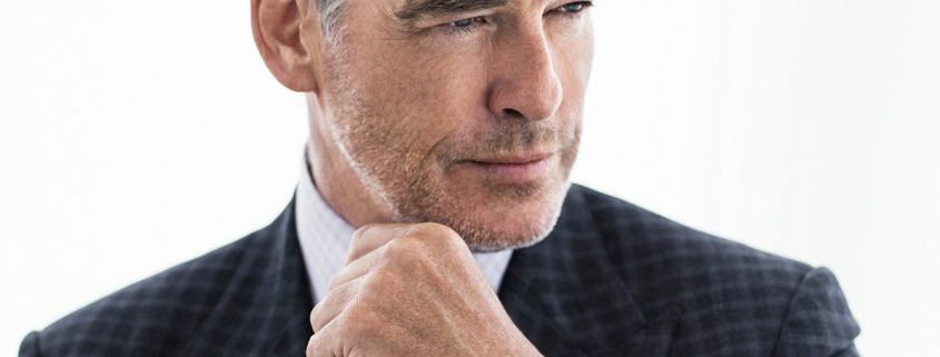 Pierce Brosnan wearing a Speake-Marin Velsheda