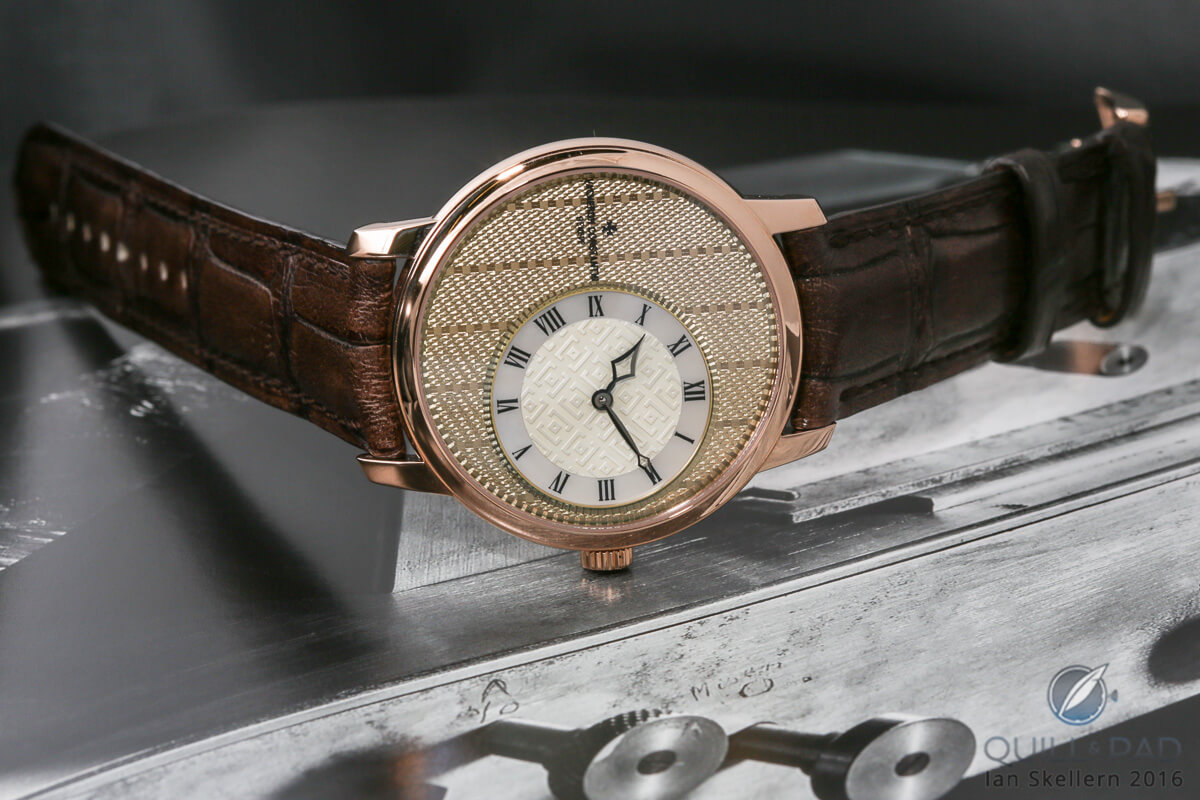 Vacheron Constantin Métiers d’Art Elegance Sartoriale with Tennis Stripes pattern