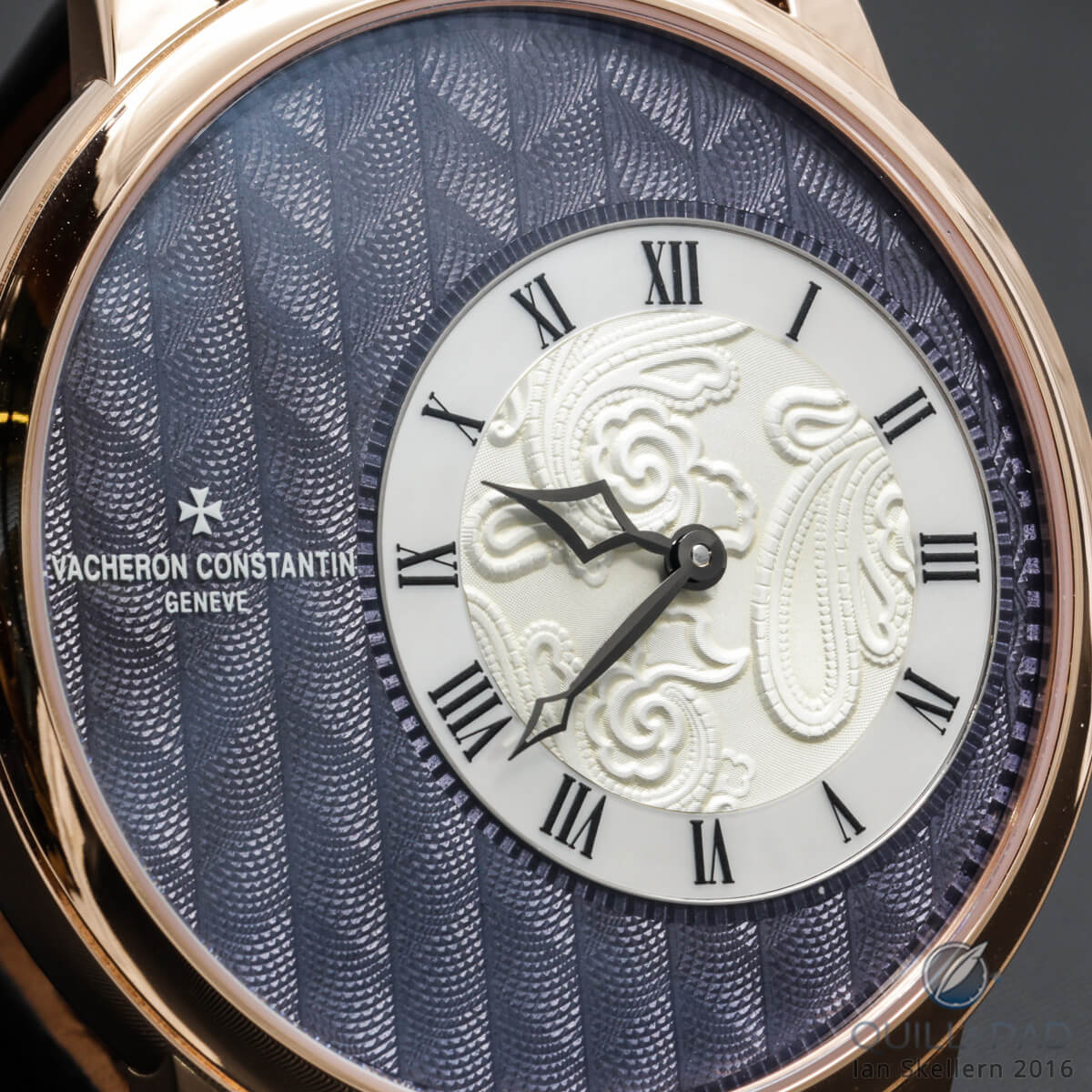 Vacheron Constantin Métiers d’Art Elegance Sartoriale with herringbone pattern