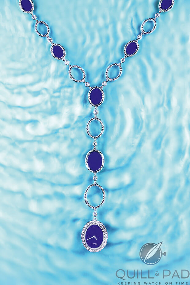 Piaget Sunny Side of Life Lapis Lazuli Sautoir competing in the Jewellery Category of the 2016 Grand Prix d’Horlogerie de Genève