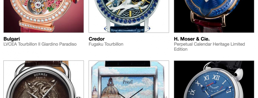 Pre-selected Artistic Craft watches in the 2016 GPHG