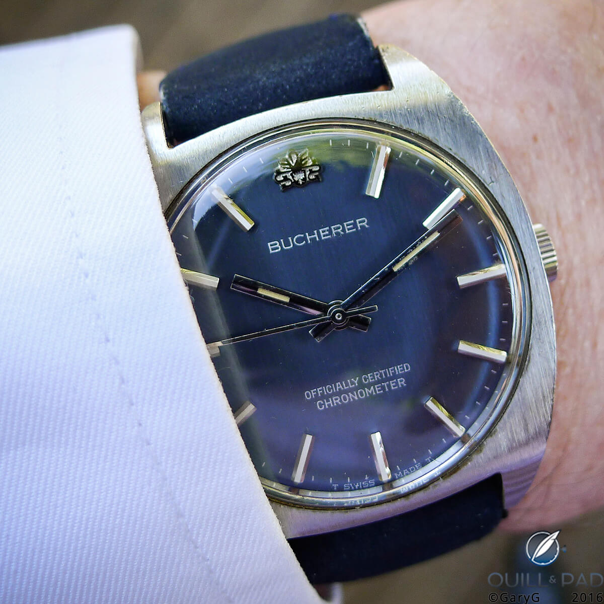On the wrist: the author’s Bucherer Chronometer
