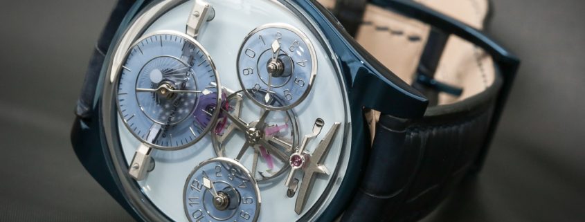Emmanuel Bouchet Complication One with blue case and dial