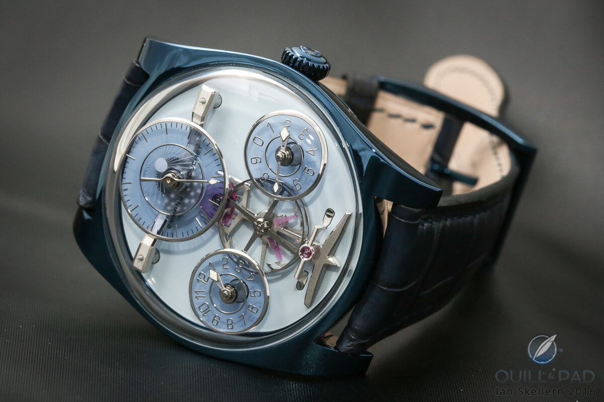 Emmanuel Bouchet Complication One with blue case and dial