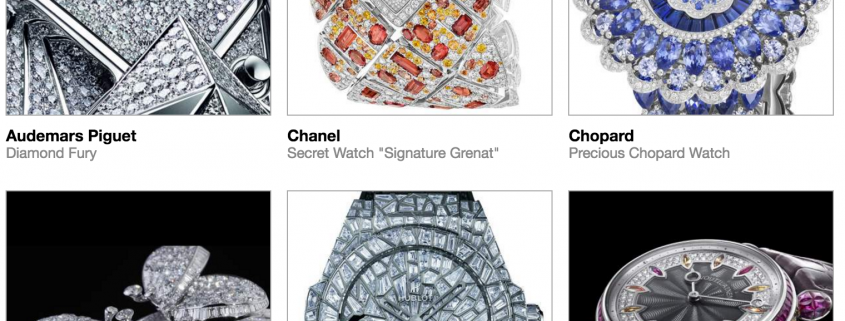 Pre-selected Jewellery watches in the 2016 GPHG