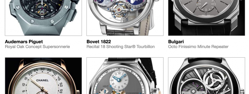 Pre-selected Mechanical Exception watches in the 2016 GPHG