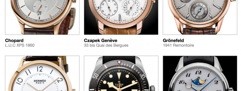 Pre-selected Men's watches in the 2016 GPHG