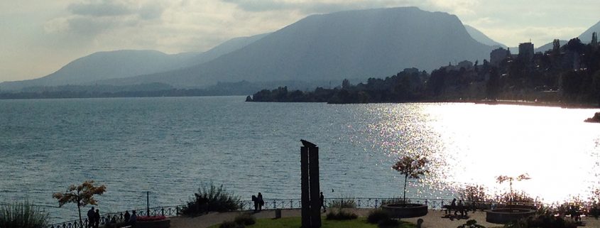 View from Neuchâtel over the lake
