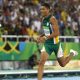 Wayde van Niekerk wearing a Richard Mille as he wins and sets a new world record in the 400 meter final at Rio 2016