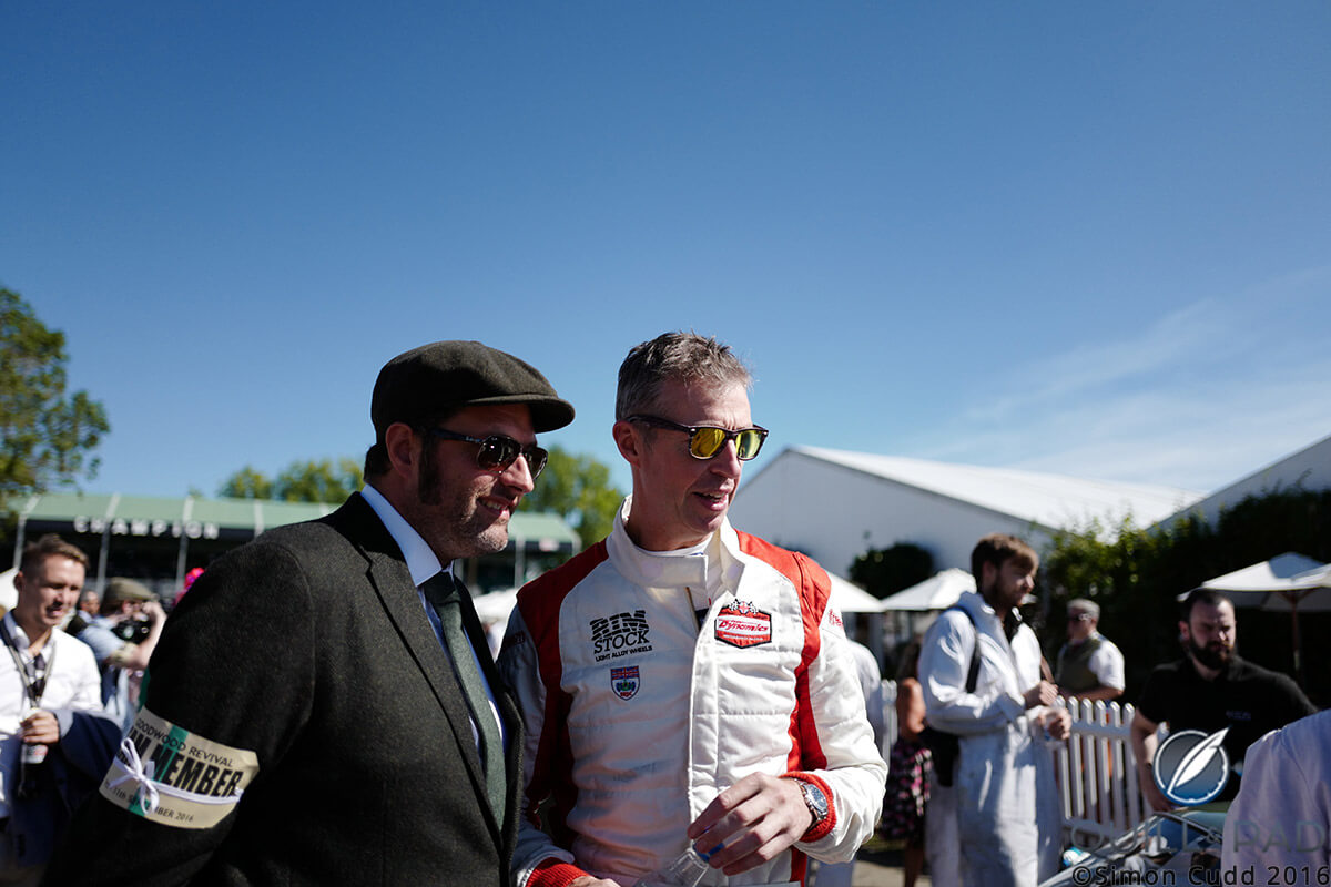 British Touring Car Championship (BTCC) driver Matt Neal at the 2016 Goodwood Revival