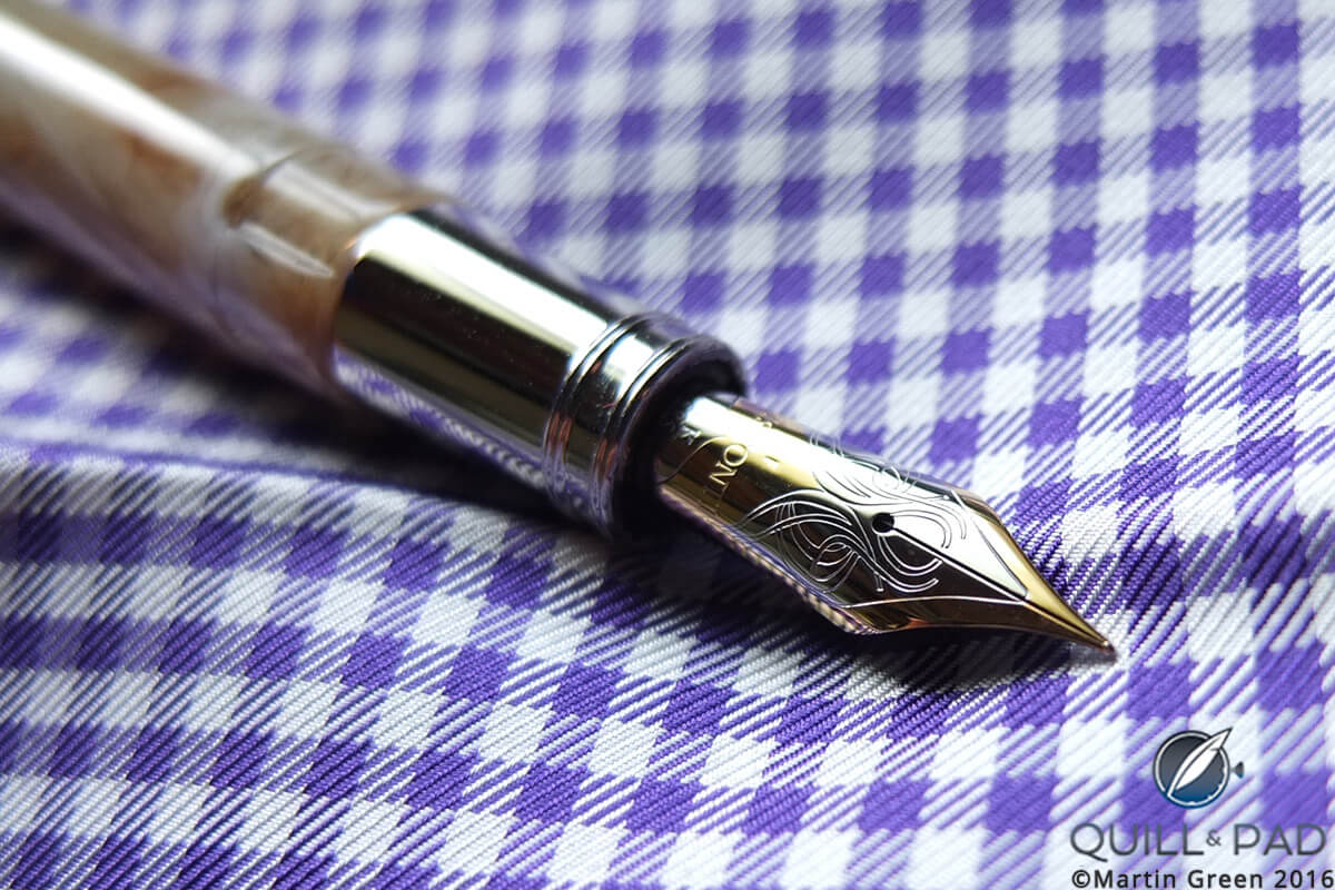 Two-tone nib on the Visconti Van Gogh fountain pen