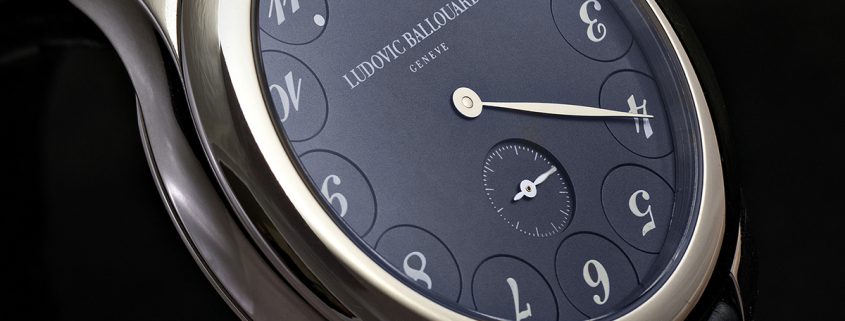 The author’s Ludovic Ballouard Upside Down in platinum with blue dial