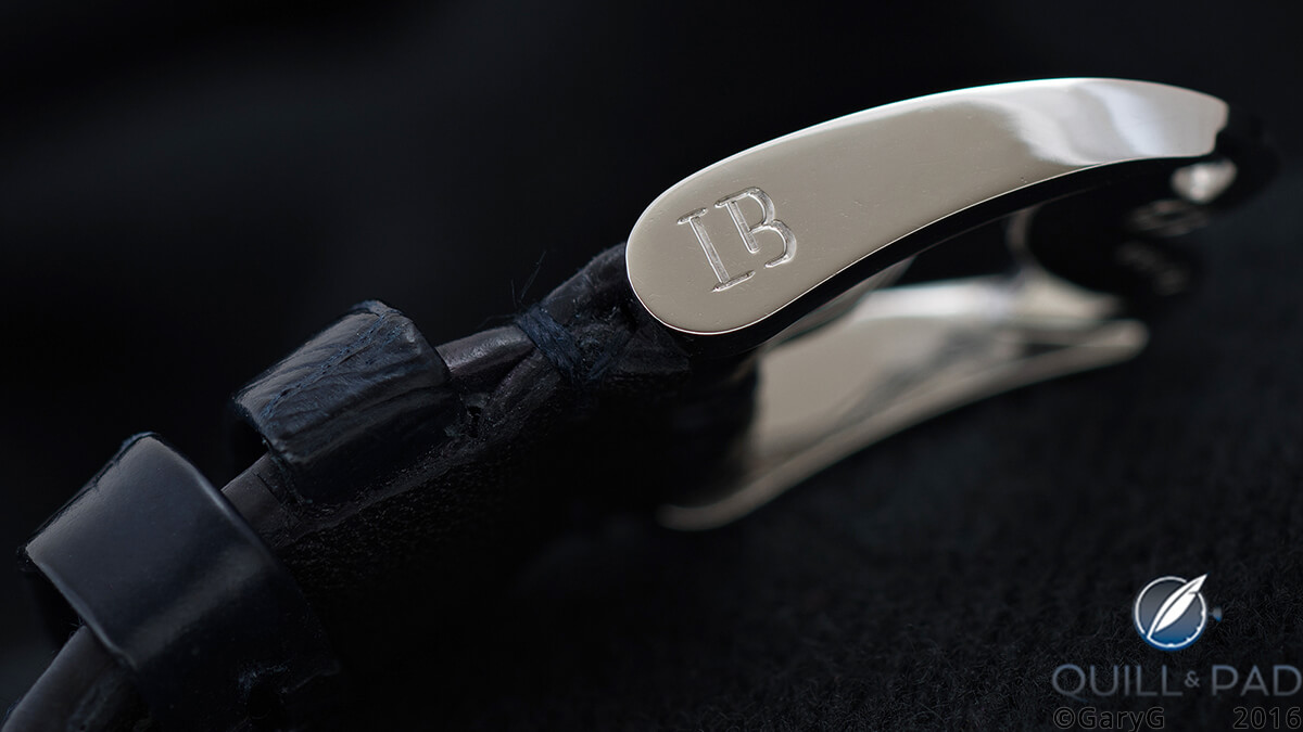Engraved buckle signature, Ludovic Ballouard Upside Down