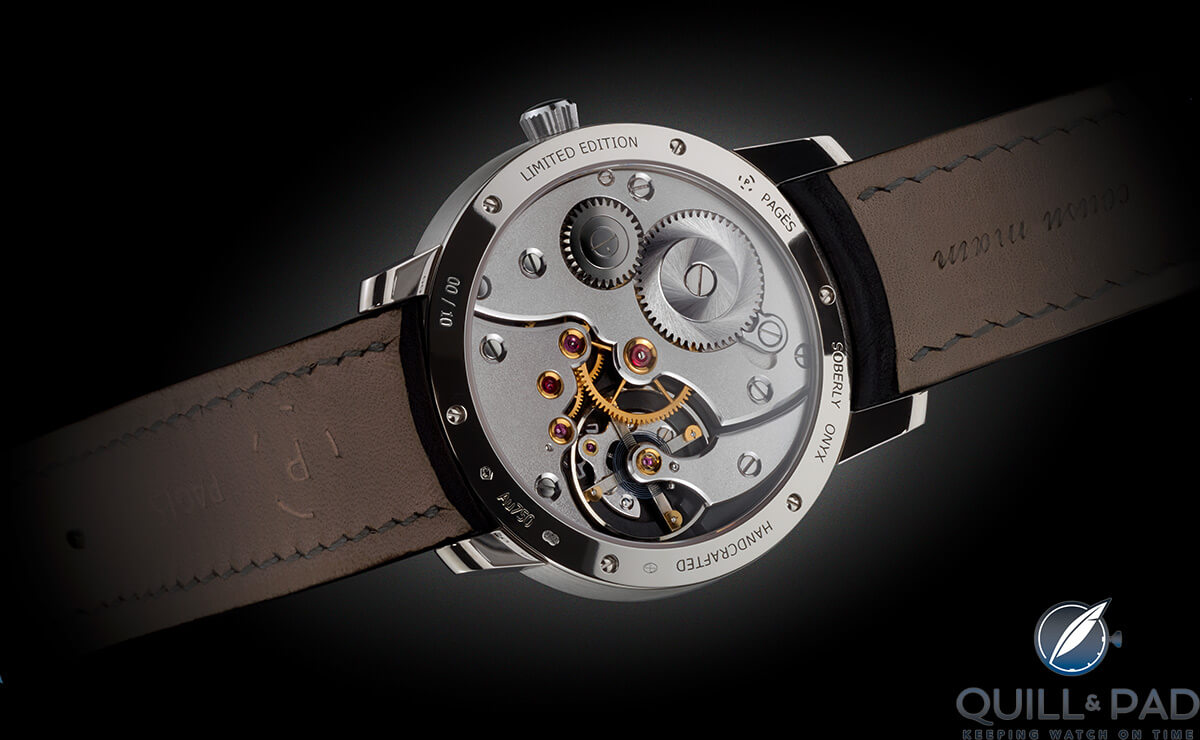 View of the back of Raúl Pagès' Soberly Onyx