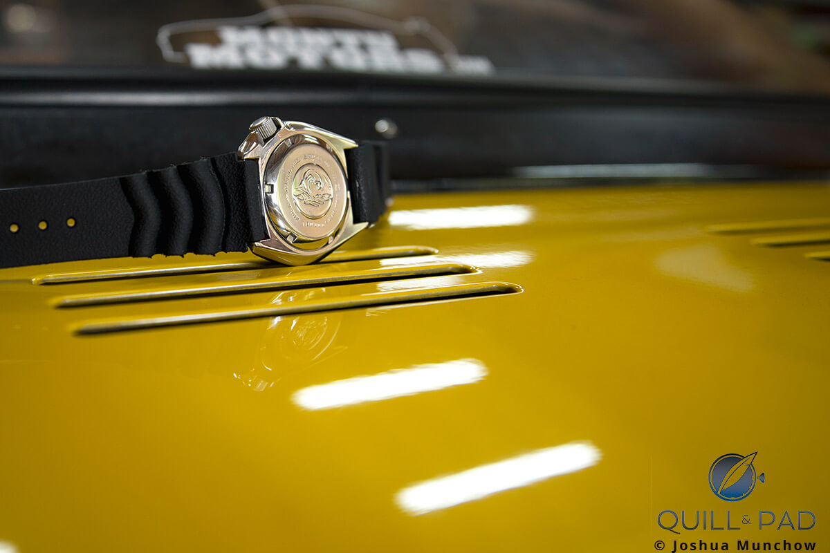 Back of the Seiko 7002 Diver