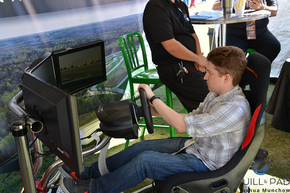 Realistically difficult racing simulator at the 2016 Atlanta Concours d’Elegance