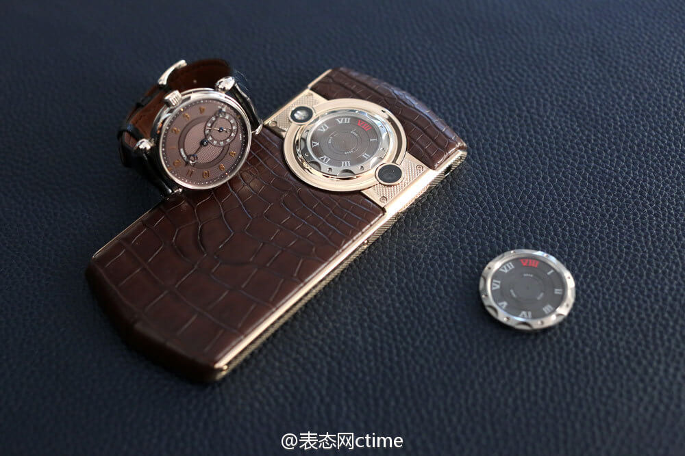 8848 Ti M3 mobile phone with Voutilainen watch with Sarpaneva/Voutilainen designed SIM card cover