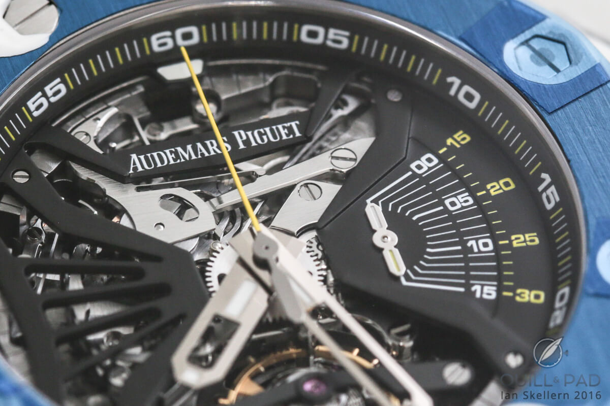 Close look dial side of the Audemars Piguet Royal Oak Concept Supersonnerie
