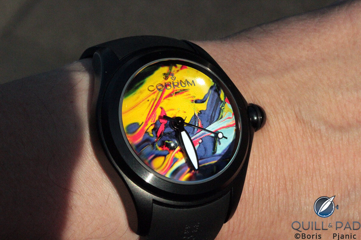 Boris Pjanic's custom Corum Bubble on the wrist