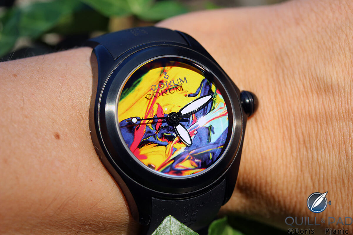 Boris Pjanic's custom Corum Bubble on the wrist