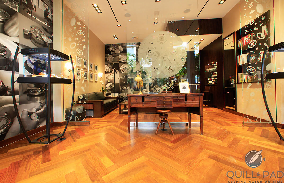 Inside the F.P. Journe boutique in Miami