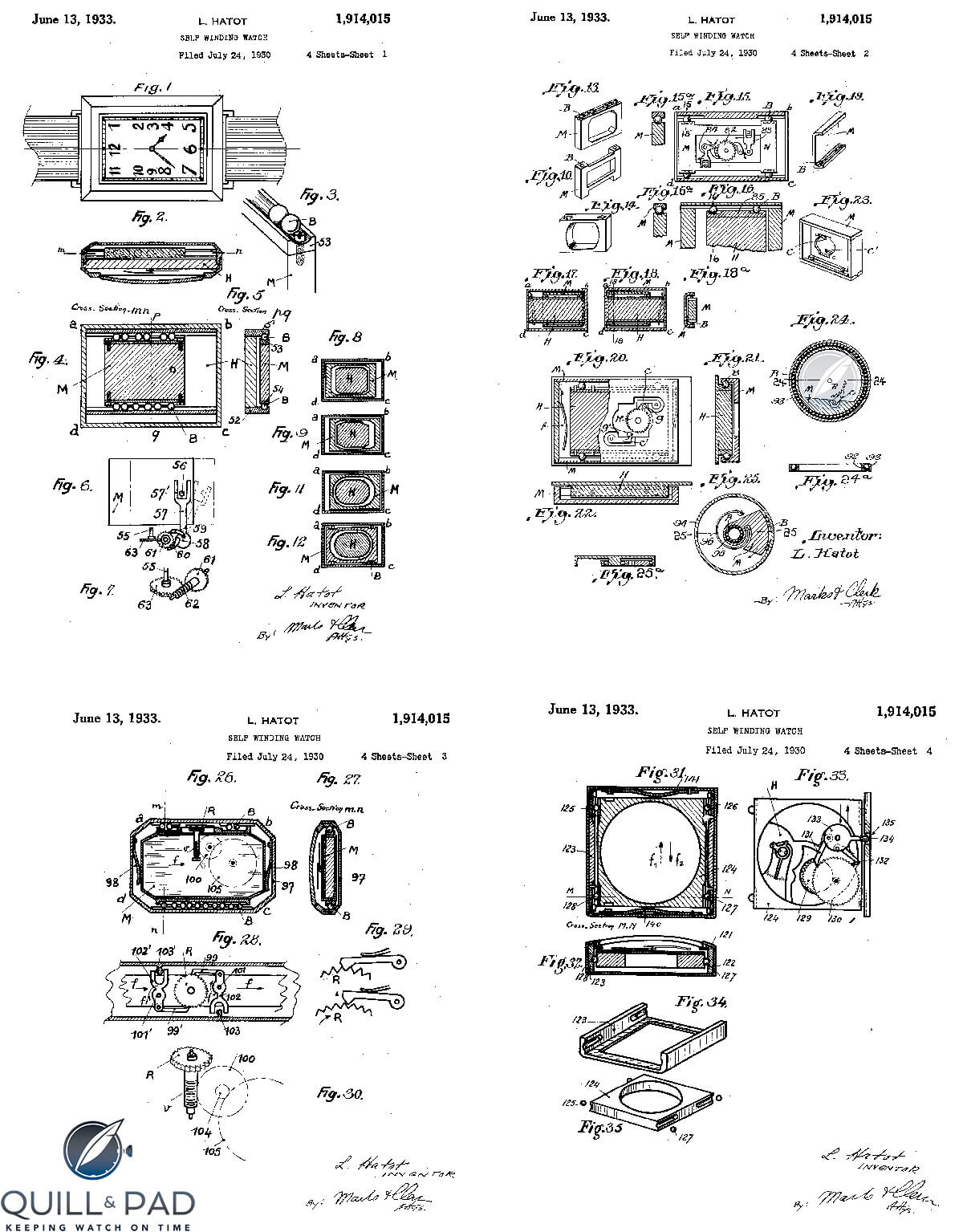 Patent of the Blancpain Rolls by Léon Hatot