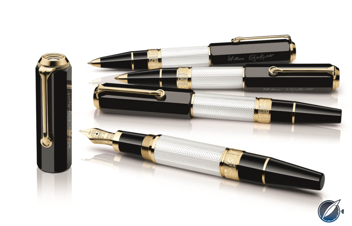 Montblanc Writers Edition William Shakespeare set with fountain pen, ballpoint, rollerball and mechanical pencil